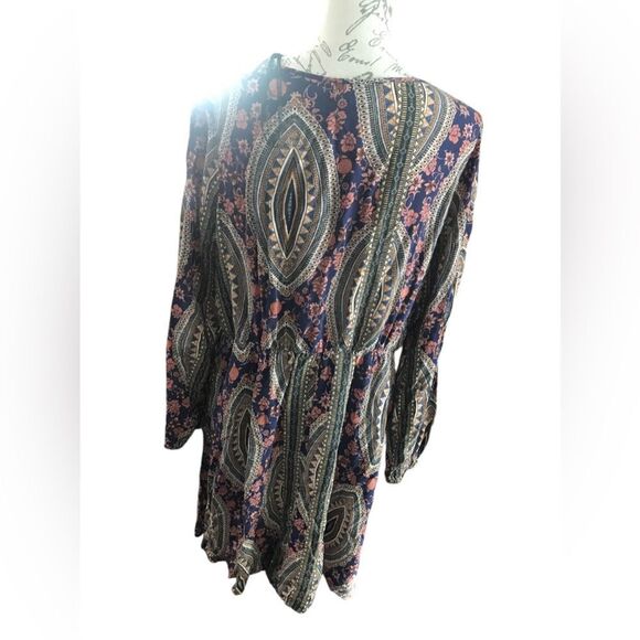 Forever 21 Blue Brown Floral Ditzy 2X - Picture 10 of 10